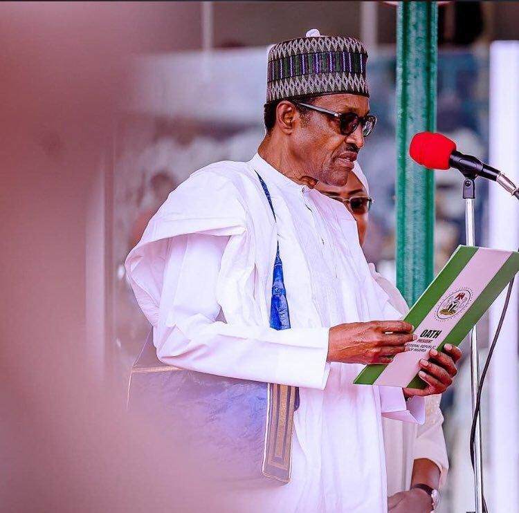 President Muhammadu Buhari is sworn in for a second term in office.