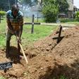 Piyasri Gunasena digs a grave at Madampitiya cemetery in Sri Lanka's capital Colombo -- he usually only digs one a day but since the Easter Sunday attacks, he is far busier