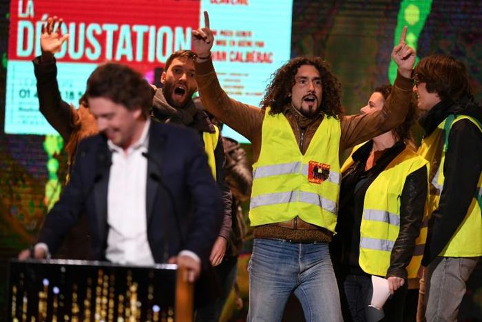 Yellow vest protestors crashed the ceremony for the 31st Molieres awards of French theatre in Paris on Monday night
