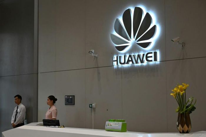 The main reception at Huawei's plush headquarters in Shenzhen, China's Guangdong province