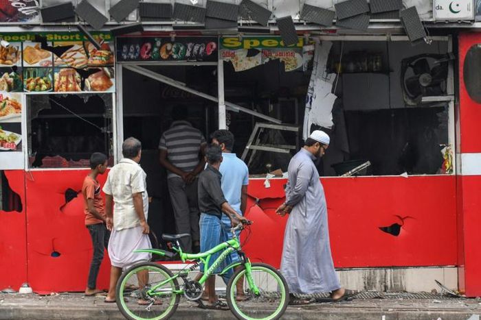 Muslim-owned shops and businesses were targetted by rioters in Sri Lanka's North-West Province