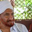 Sudan's top opposition leader and former prime minister Sadiq al-Mahdi, whose elected government was toppled in a 1989 Islamist-backed coup, speaks during an interview on May 1, 2019