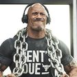 The Rock Lunges With Chains Wearing Leggings