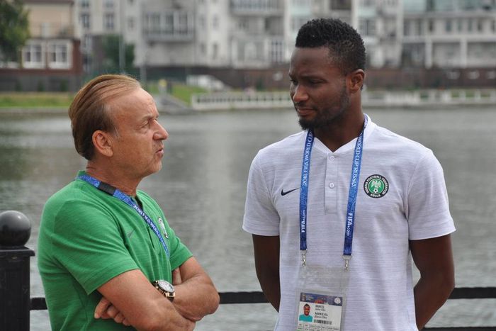 Mikel John Obi and Gernot Rohr