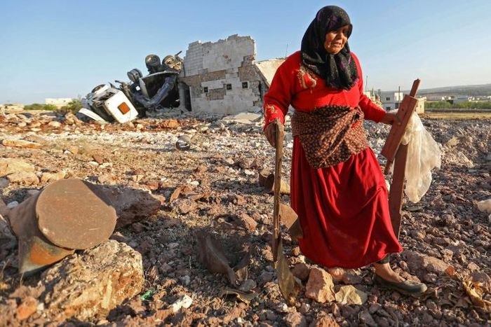 Umm Wasel narrowly missed the air strike on her home after relatives invited her over to break her daily fast of the Islamic month of Ramadan with them