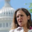 Canadian Foreign Affairs Minister Chrystia Freeland, shown in this May 15, 2019 photo, says "eternal vigilance" is needed against US protectionism
