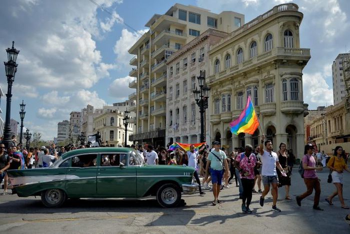 Police swept in quickly to break up an unauthorized LGBT rights march in Havana