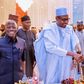 President Muhammadu Buhari hosted APC House of Representatives members-elect to a dinner in Aso Rock [Twitter/@BashirAhmaad]