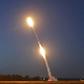 Israeli air defences fire missiles to intercept some of the more than 690 rockets and mortar rounds launched from Gaza during a flare-up that ended with a truce ahead of Eurovision