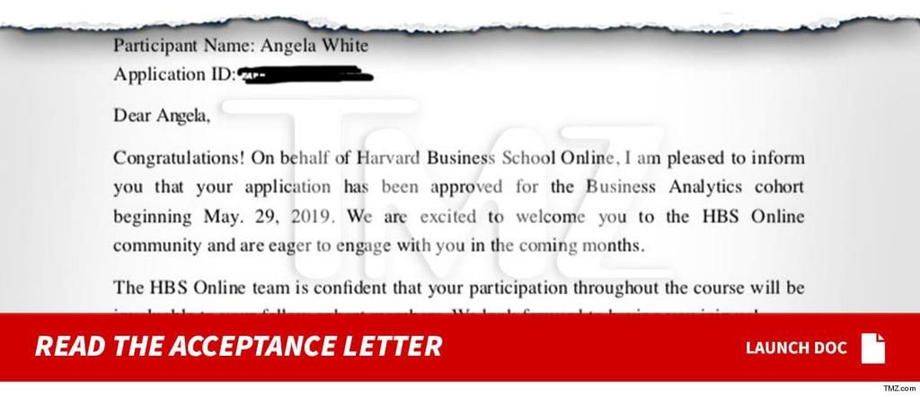 Photo of Blac Chyna's acceptance letter to Harvard University [TMZ]