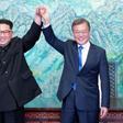 Relations have cooled since Kim Jong Un (L) and South Korea's President Moon Jae-in held their first meeting
