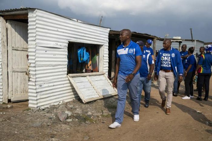 South Africa's main opposition Democratic Alliance leader Mmusi Maimane on the campaign trail