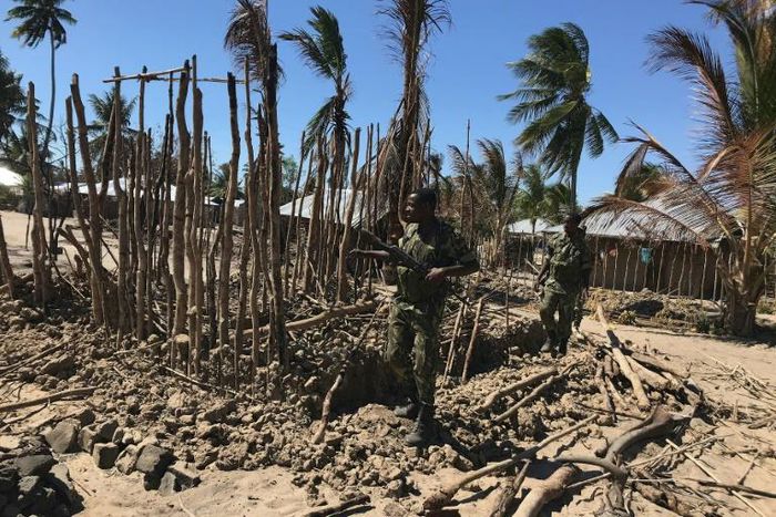 Aftermath of an attack on the village of Naunde, northern Mozambique, last June. Dozens of people in the region have been killed since a mysterious jihadist group launched an insurgency in October 2017.