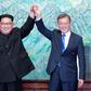 A year after Kim Jong Un (L) and South Korea's President Moon Jae-in held their first meeting, relations have cooled