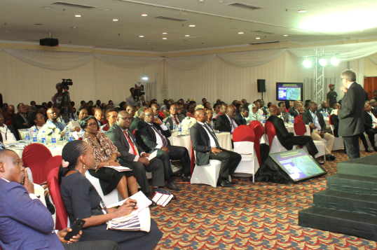 Prof Michael Böhm (University of Saarland, Hamburg, Germany) during his presentation at the Novartis International Cardio-Metabolic Summit in Lagos, Nigeria