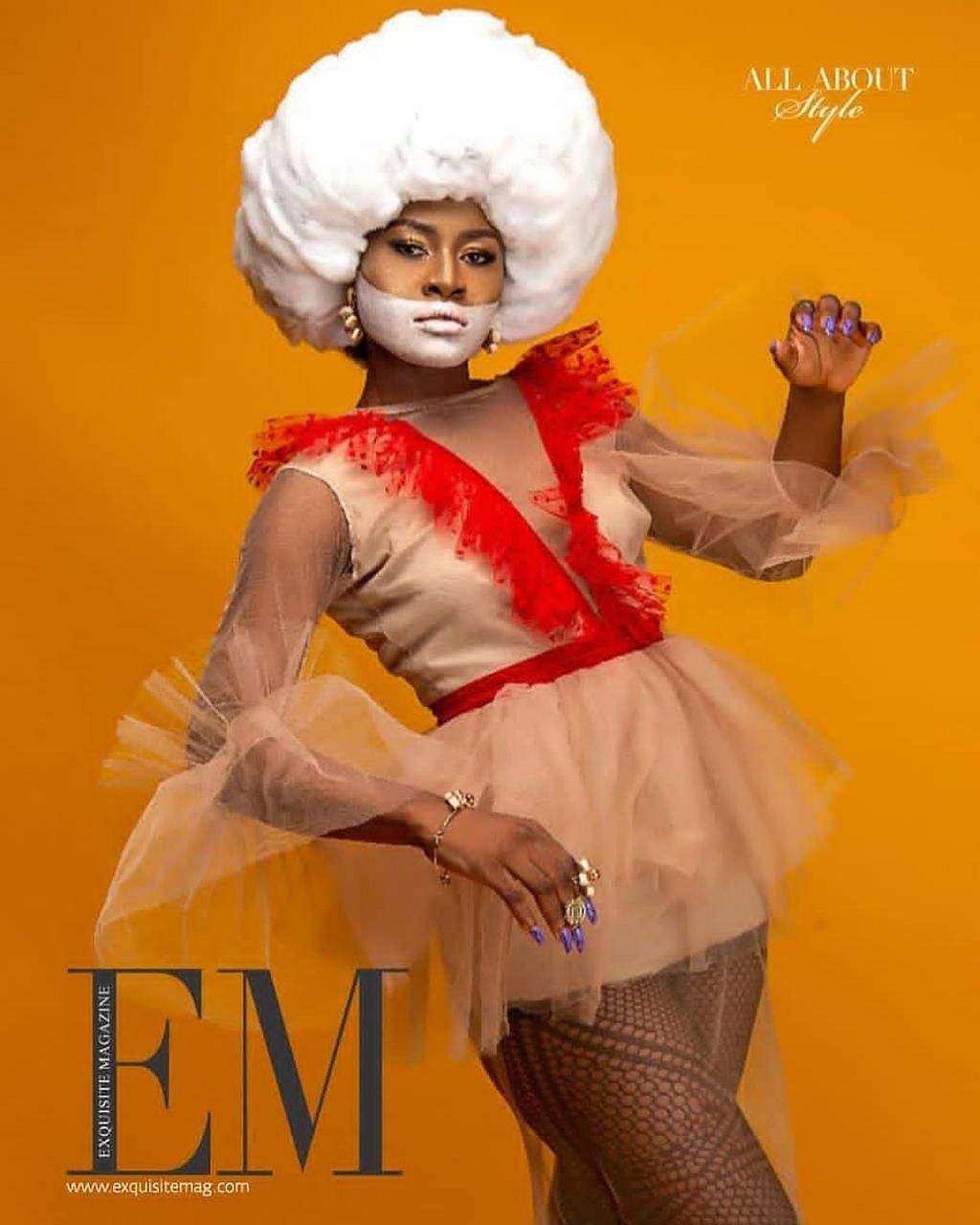 Alex Asogwa shows off her more adventurous side with avant garde photoshoot [Credit: Exquisite Magazine]