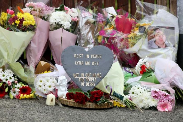 Floral tributes were laid in memory of journalist Lyra McKee