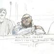 A court sketch of Abdelkader Merah who was jailed for 30 years