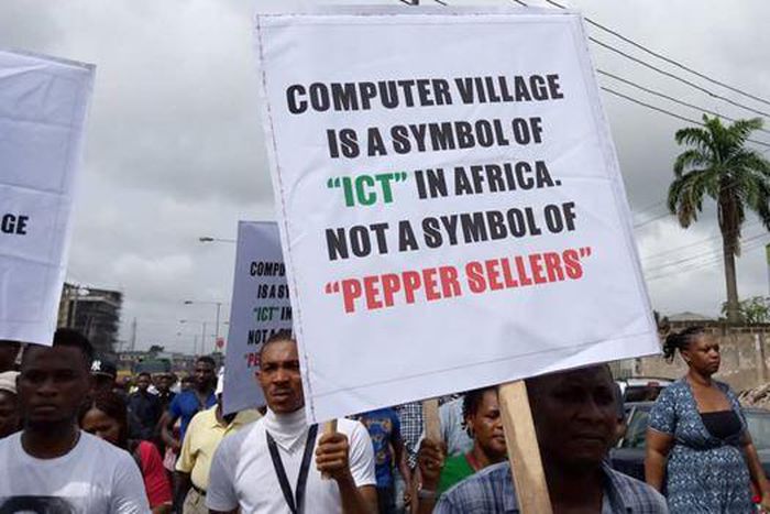 Protests in Computer Village