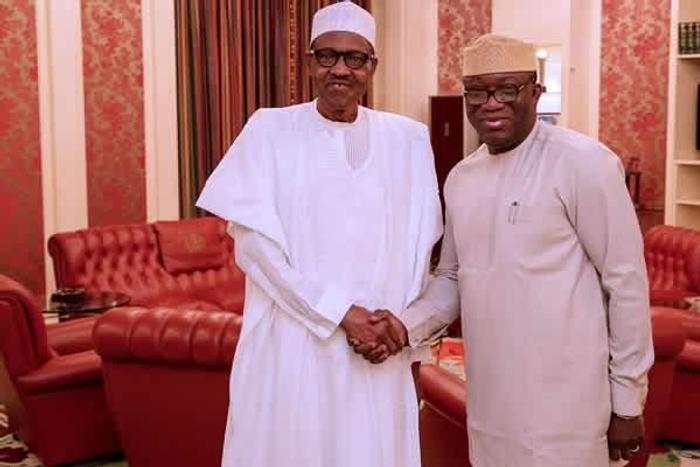 President Muhammadu Buhari with Dr Kayode Fayemi