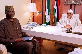 President Muhammadu Buhari with Secretary to Government of the Federation Mr Boss Mustapha
