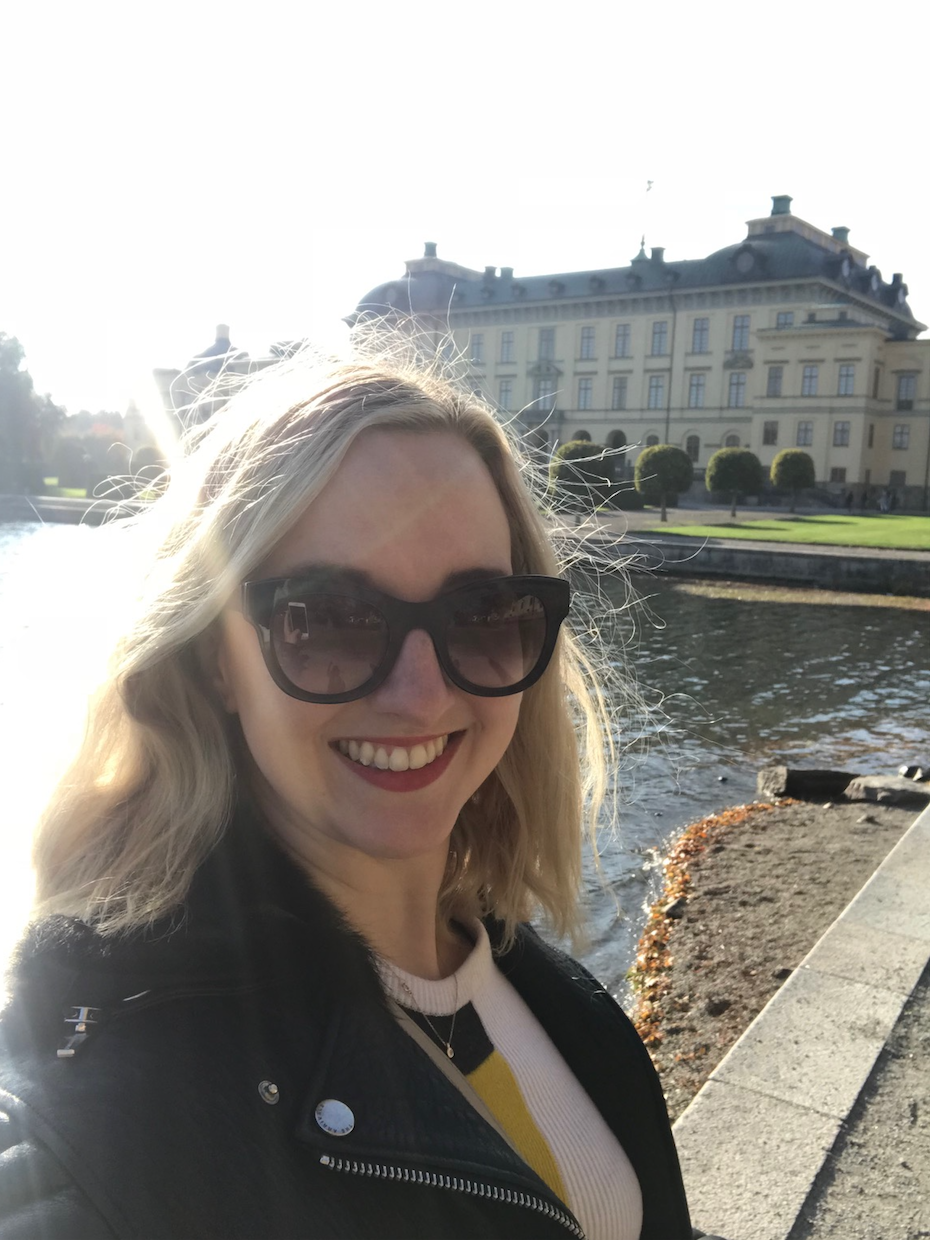 Stebner taking a selfie in Stolkholm, October 2018