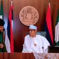 Vice President Yemi Osinbajo (left) with President Muhammadu Buhari (right) at Federal Executive Council (FEC) meeting