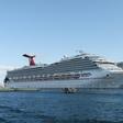 Ships from the Carnival cruise line are seen in Nassau, Bahamas