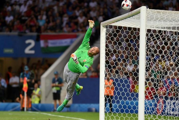 Gabor Kiraly's stop from a Kevin de Bruyne free-kick was voted the save of Euro 2016