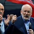 European Commissioner and European Socialist party's candidate for the European parliament elections, Frans Timmermans speaks during a campaign meeting of German Social Democratic Party's (SPD) on May 6, 2019 in Berlin