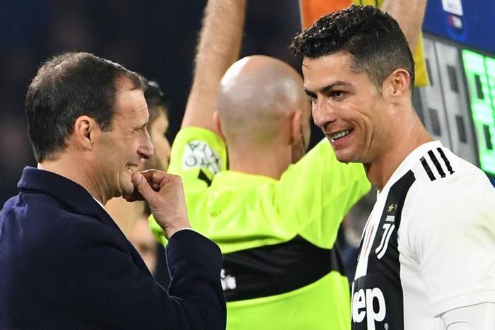 "Cristinao Ronaldo (R) is the future of Juventus," said coach Massimiliano Allegri (L).