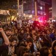 Protesters chant slogans during a demonstration in Istanbul's Kadikoy district, on May 7, 2019, following a decision by the authorities to re-run the city's mayoral election
