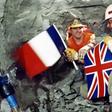 Tunnel workers Philippe Cozette from France (R) and Graham Fagg from England epitomised a continental connection via the Channel Tunnel, but that did not stop Fagg from voting for Britain to leave the European Union
