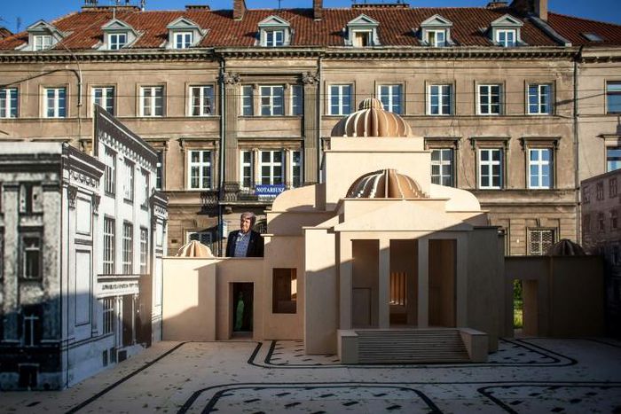 A model of the Great Synagogue in Warsaw in 2013, 70 years after it was destroyed during World War II. Poland insists the issue of the restitution of Jewish properties seized during the Holocaust is closed