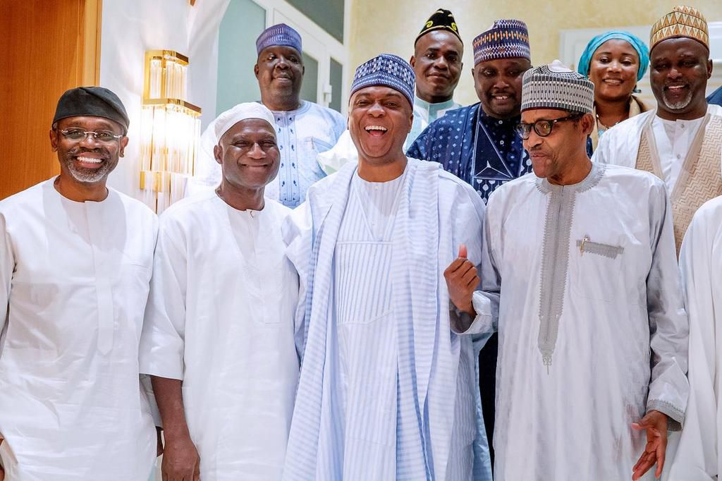 President Buhari hosts the Leadership of the National Assembly to the breaking of the Ramadan fast, at the State House [Twitter @NGRPresident]