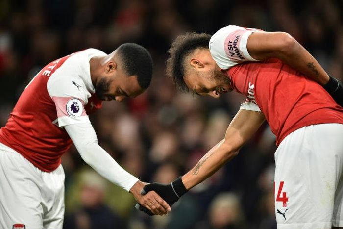 Dual threat: Arsenal's hopes of winning the Europa League depend on Alexandre Lacazette (left) and Pierre-Emerick Aubameyang (right)