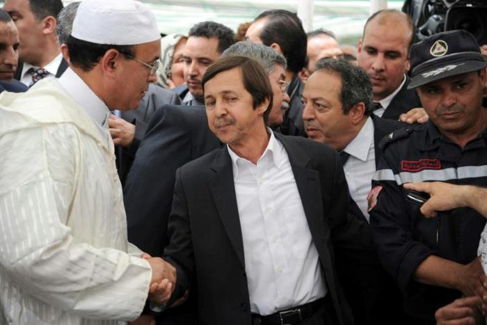 Said Bouteflika (centre), brother of Algeria's ex-president Abdelaziz Bouteflika, pictured in 2012