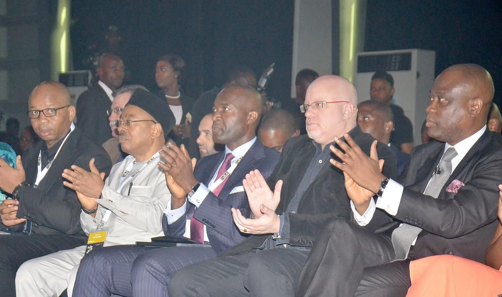 L-R: Uzoma Dozie, former CEO, Diamond Bank; Sam Okojere, Director, Payments System Management Department, Central Bank of Nigeria (CBN); Roosevelt Ogbonna, Group Deputy Managing Director, Access Bank Plc; Brett King, chief executive officer, Moven, Uni...
