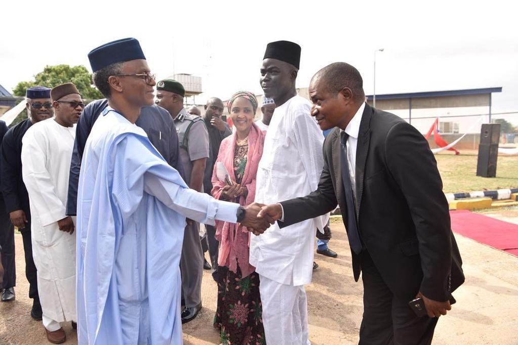 Governor Nasir Ahmad @elrufai is at the Flag-Off Ceremony of the Commencement of Cargo Delivery by Rail, to the Kaduna Inland Dry Port. [Twitter/@GovKaduna]