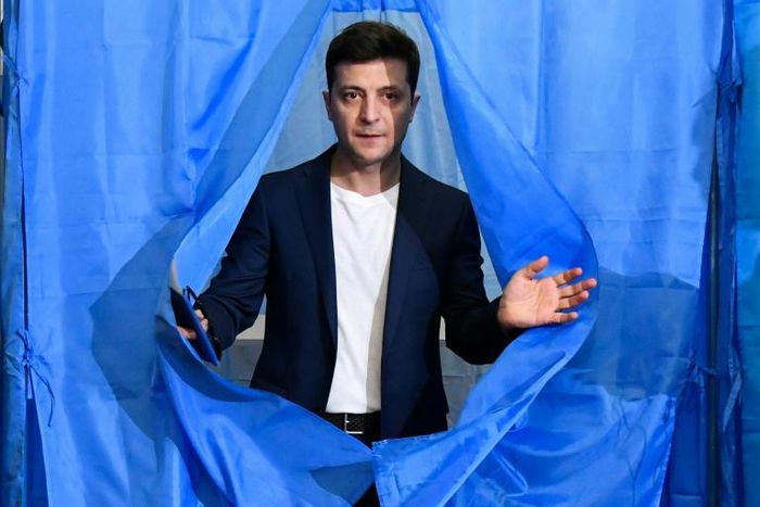 Ukrainian comedian Volodymyr Zelensky now stands centre stage in the country's political scene