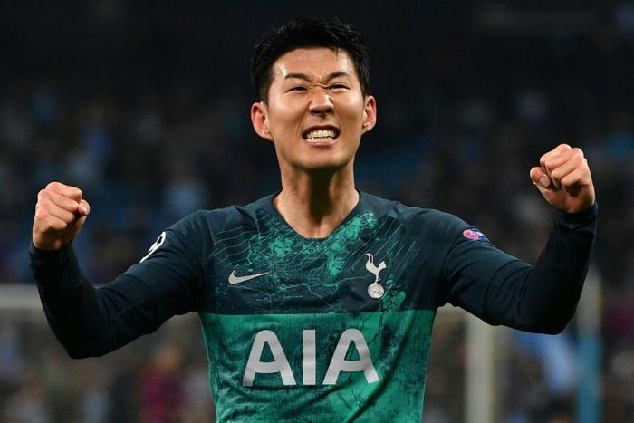 Son Heung-min (pictured April 2017) was suspended for the first leg and marked his return to the line-up in the Premier League by being sent off