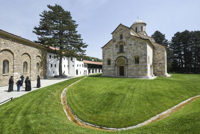 The 14th century Serbian Orthodox Decani Monastery in Kosovo is one of the church's most revered sites