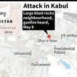 Map locating an attack in the Shar-e-Naw area in Kabul.