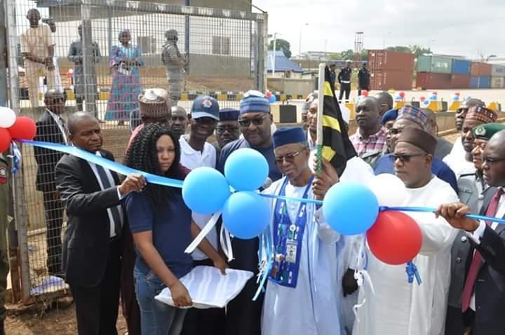 Governor Nasir Ahmad @elrufai is at the Flag-Off Ceremony of the Commencement of Cargo Delivery by Rail, to the Kaduna Inland Dry Port. [Twitter/@GovKaduna]