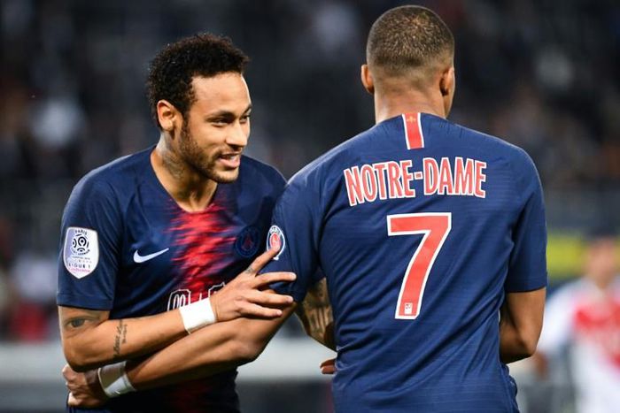 Neymar made his return for newly-crowned Ligue 1 champions Paris Saint-Germain as Kylian Mbappe fired a hat-trick past Monaco