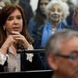Ex-president Cristina Kirchner gestures as her corruption trial opens at the Comodoro Py courtroom in Buenos Aires, on May 21, 2019