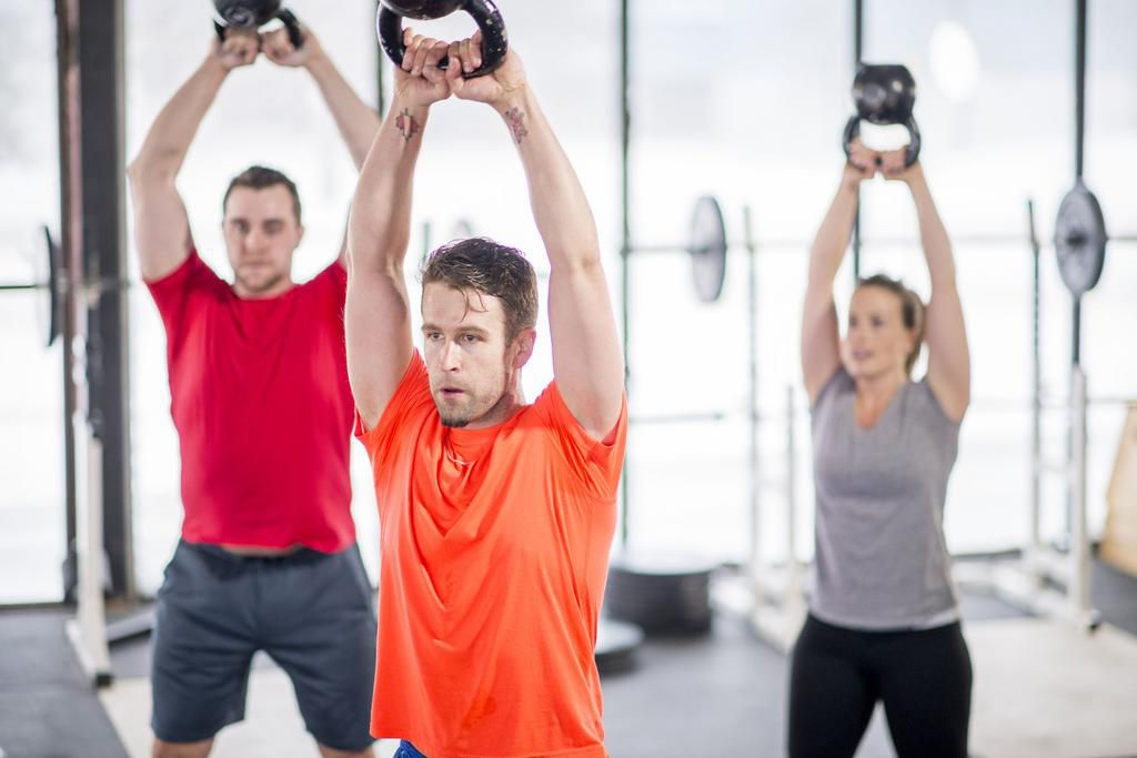 Swinging Kettlebells at the Gym