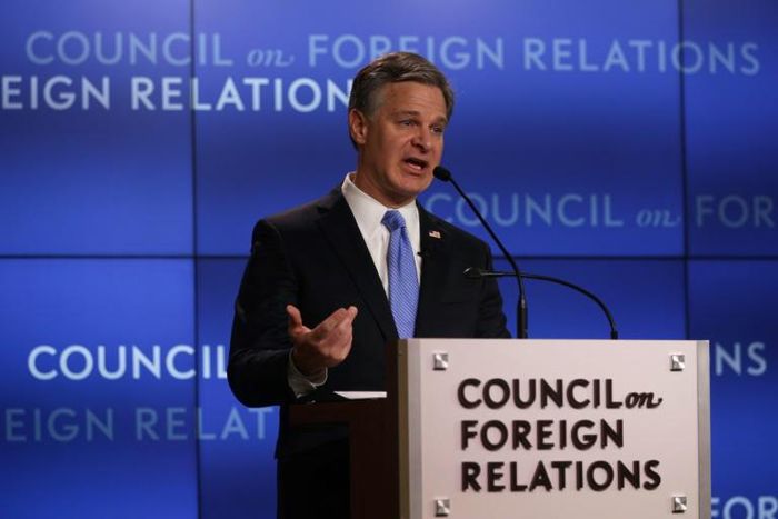 FBI Director Christopher Wray accused China of seeking to 'steal its way up the economic ladder'