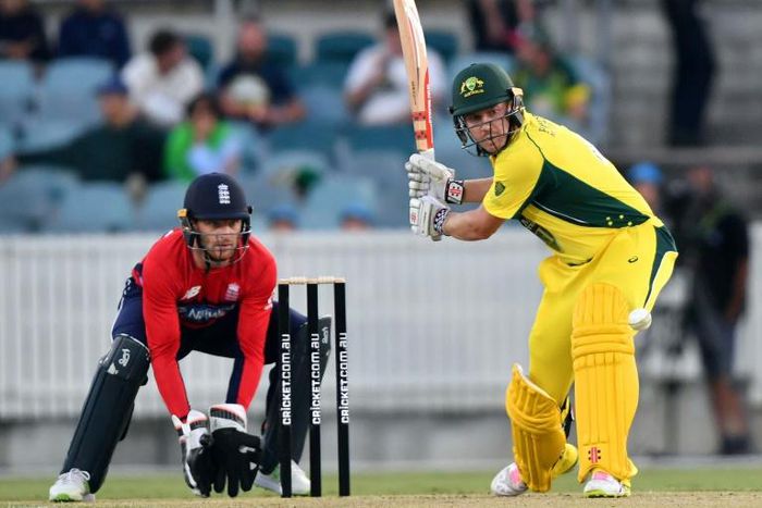 James Faulkner batting during a Twenty20 cricket match in Canberra