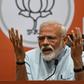 Indian Prime Minister Narendra Modi during a press conference in New Delhi where he condemned an extremist Hindu election candidate from his ruling party who said the assassin of independence hero Mahatma Gandhi was a "patriot"